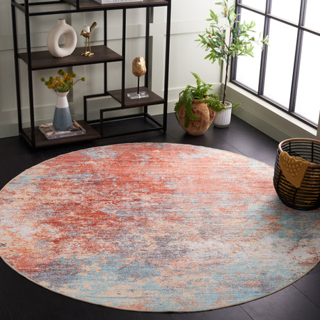 Safavieh Malibu Mbu943P Rust/Aqua Rug.