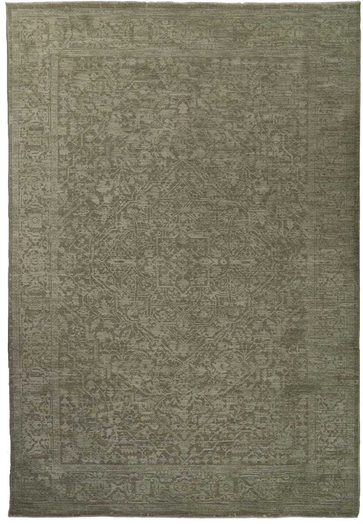 Dynamic Rugs Meadow 17973 Power Loomed Traditional Sage/Beige Rug