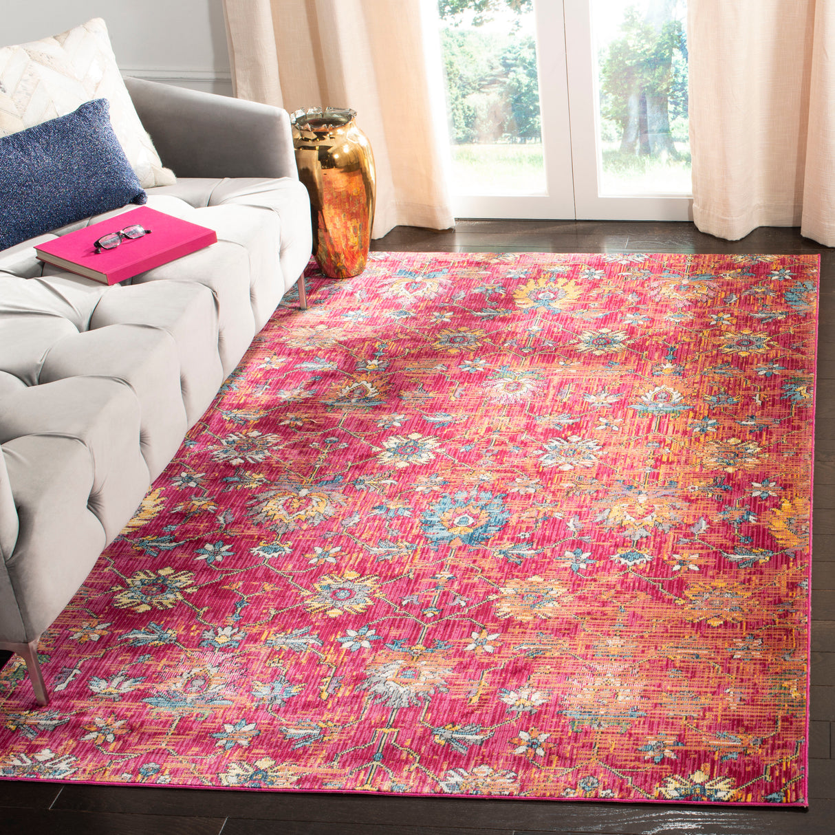 Safavieh Merlot Mer107Q Red/Multi Rug.