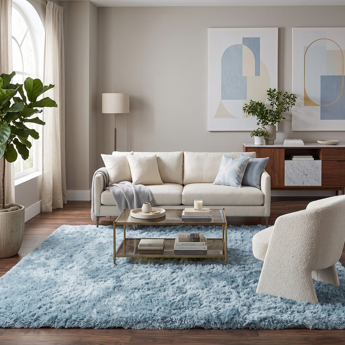 Amer Metro MET-45 Newborn Blue area rug - lifestyle view