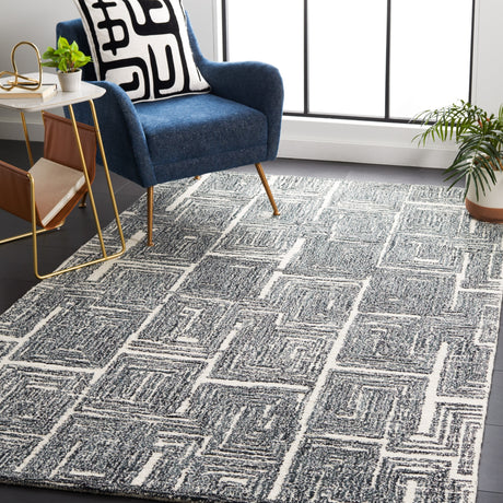 Safavieh Metro Met177Z Black/Ivory Rug.