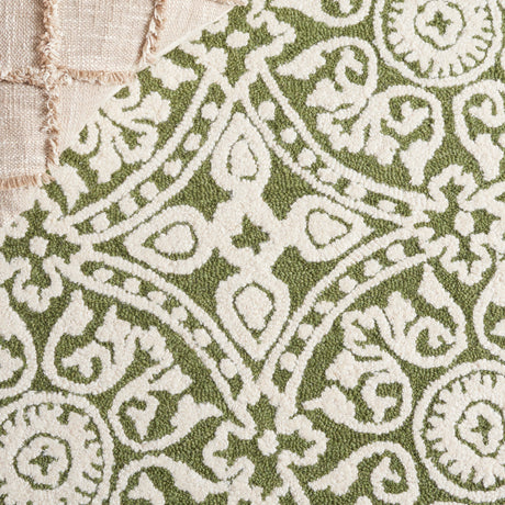 Safavieh Metro Met256Y Green/Ivory Rug.