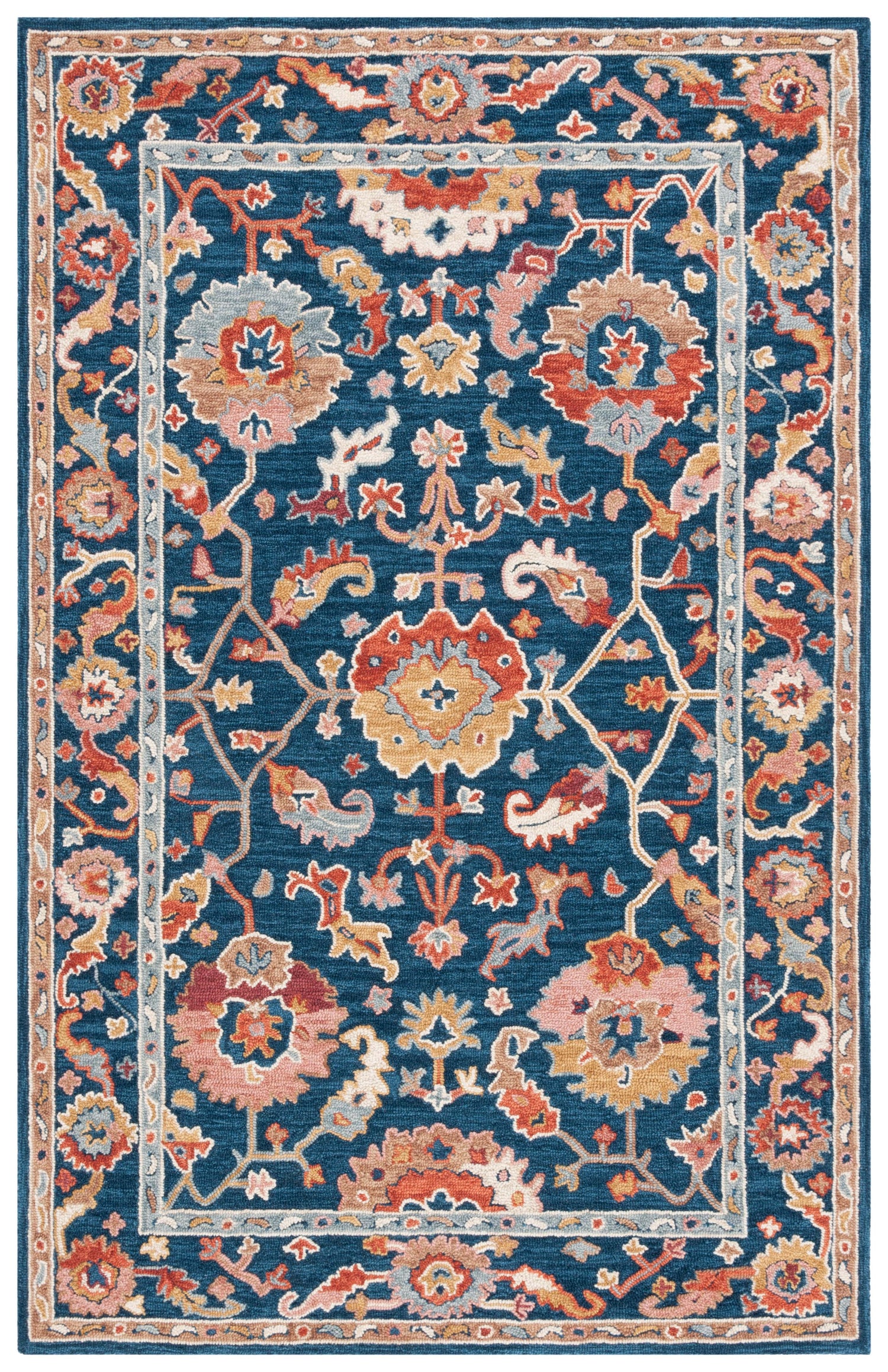 Safavieh Metro Met328N Navy/Red Rug.