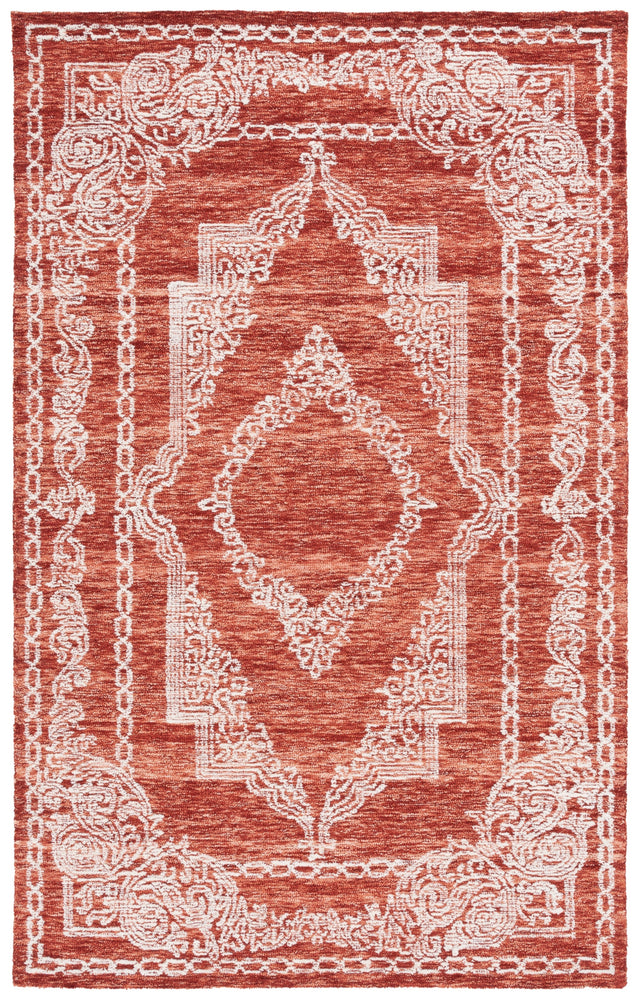 Safavieh Metro Met575P Rust/Ivory Rug.