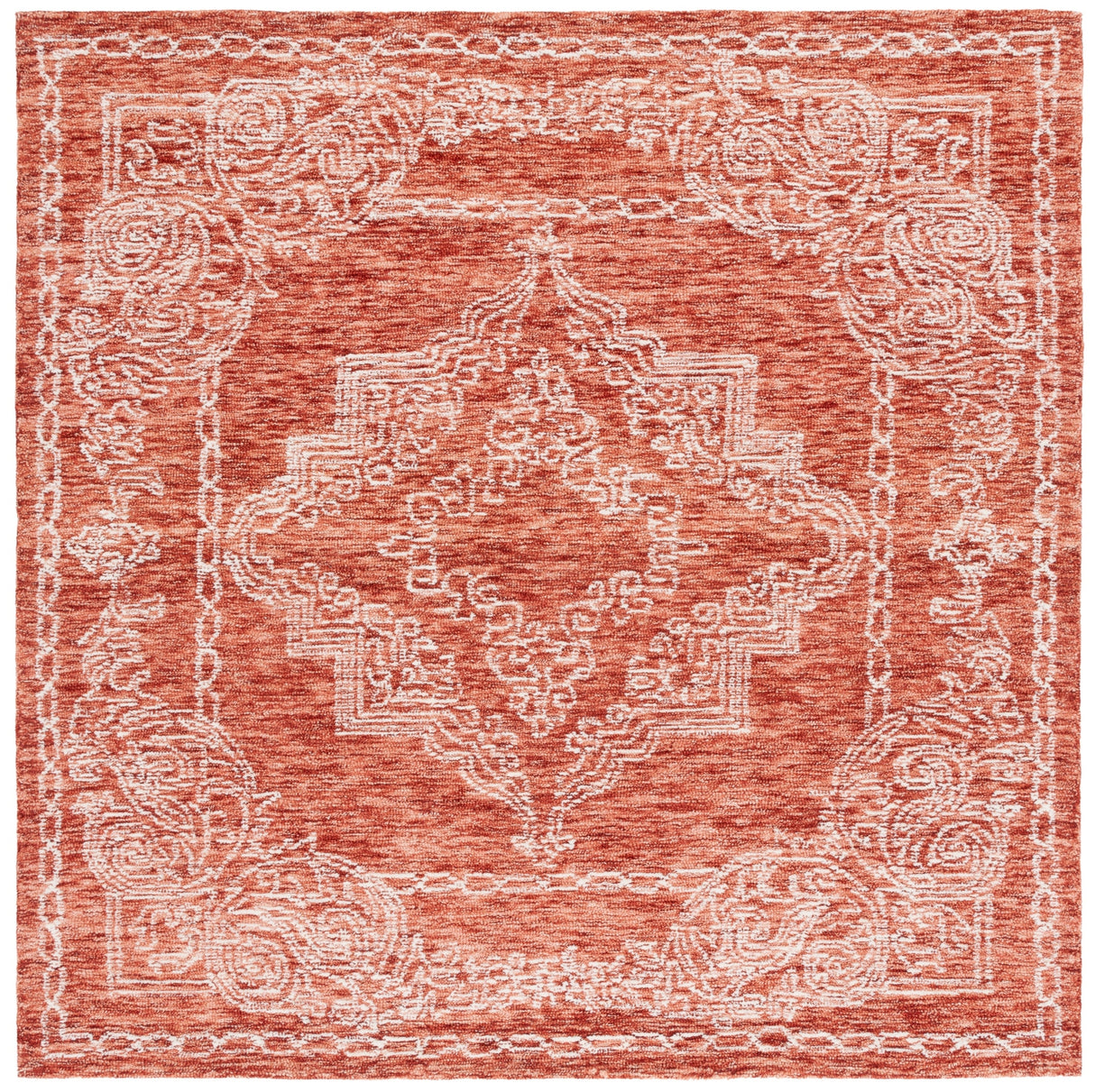 Safavieh Metro Met575P Rust/Ivory Rug.