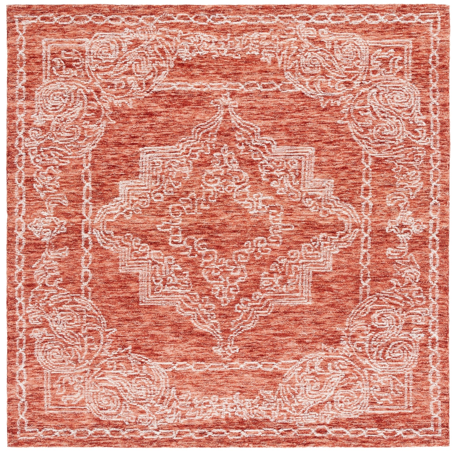 Safavieh Metro Met575P Rust/Ivory Rug.