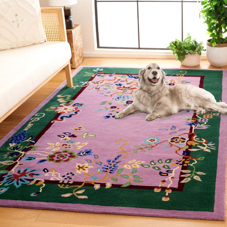 Safavieh Metro Met725V Purple/Green Rug.
