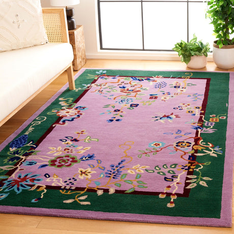 Safavieh Metro Met725V Purple/Green Rug.