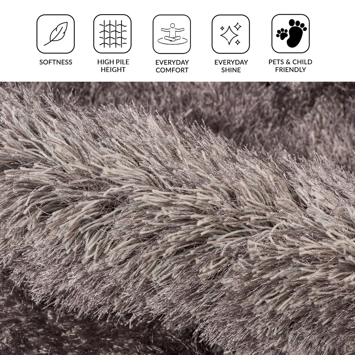 Amer Metro MET-8 Smoke area rug - infographic view