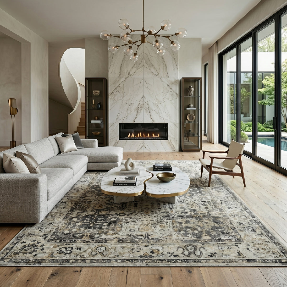 Amer Morgan MGN-1 Pearl area rug - lifestyle view