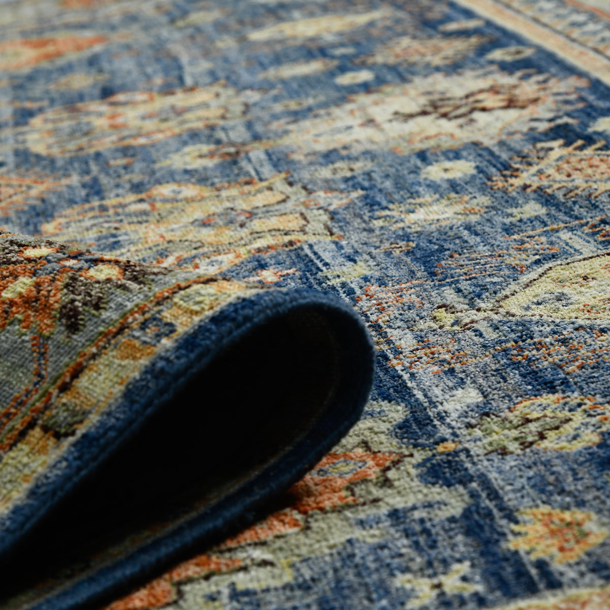Amer Milano MIL-30 Dark Blue area rug - rolled view