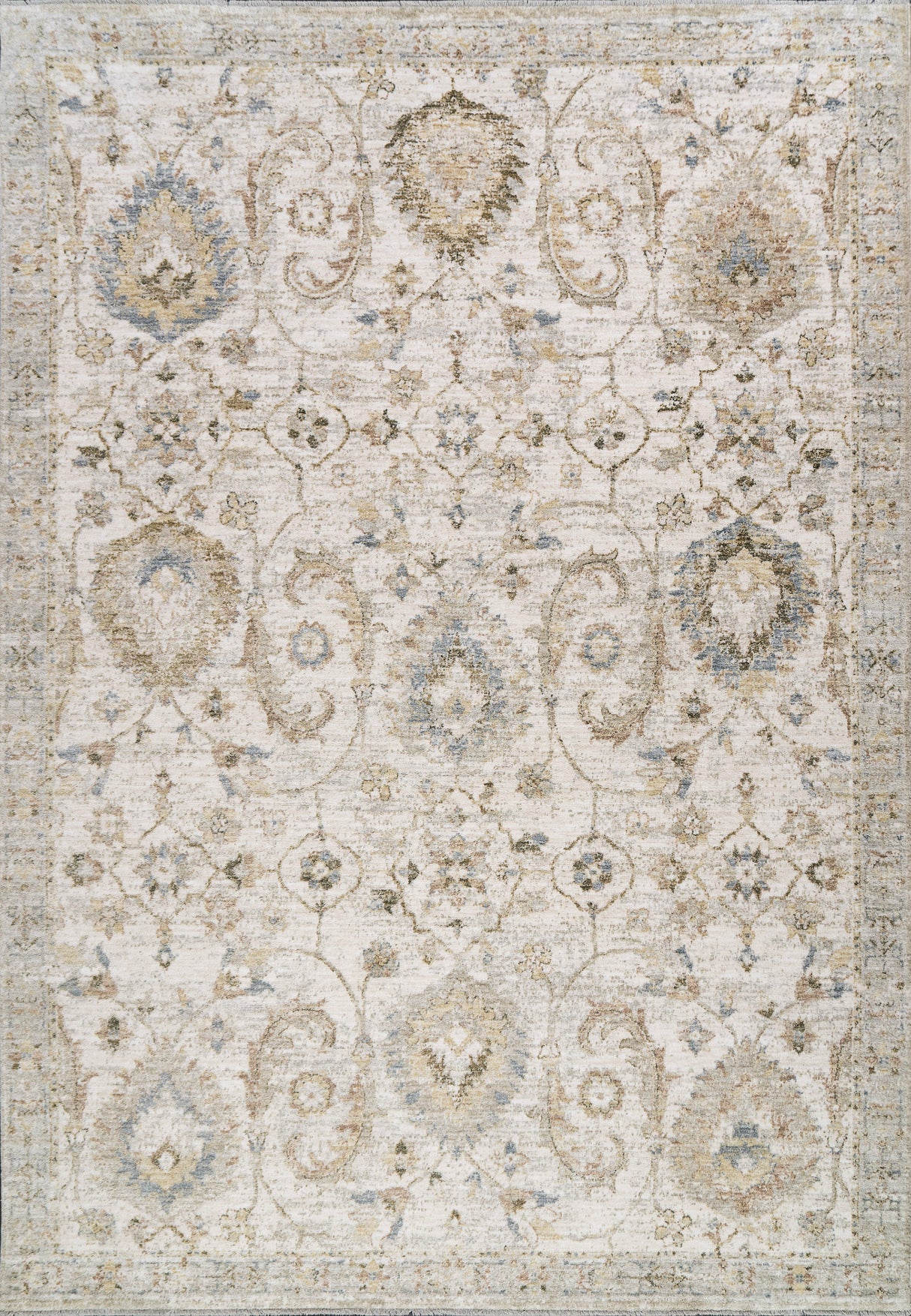 Dynamic Rugs Milano 12500 Power Loomed Transitional Grey/Beige/Dark Grey Rug