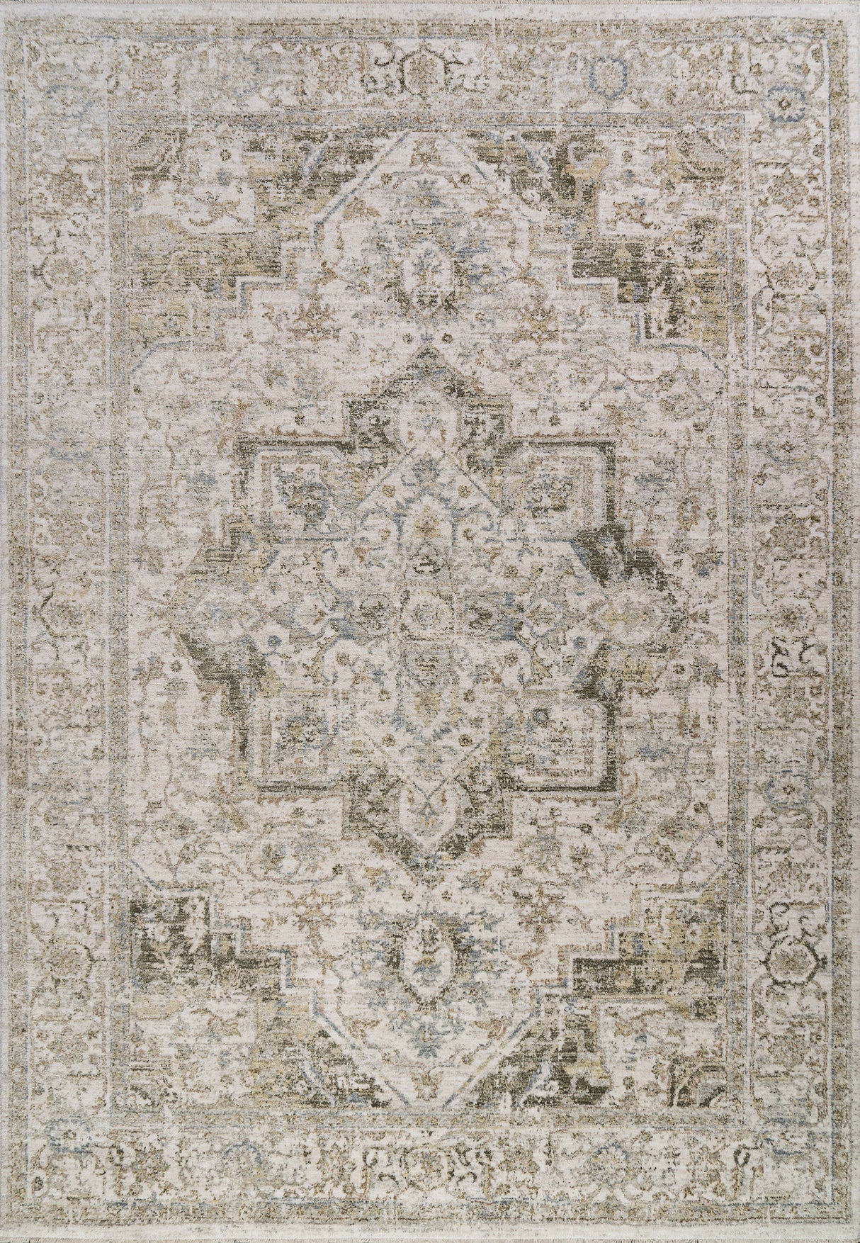 Dynamic Rugs Milano 12501 Power Loomed Transitional Grey/Beige Rug