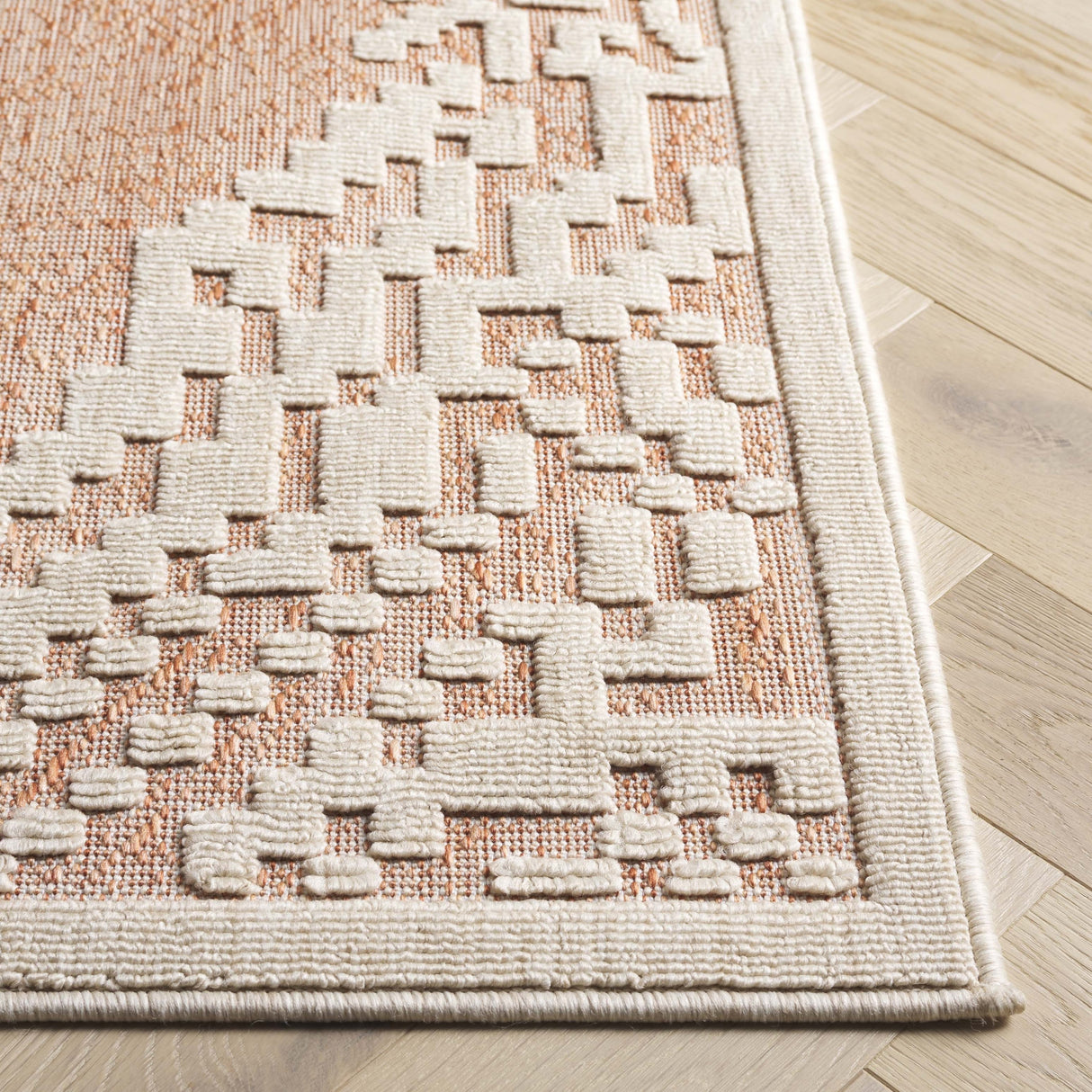 Safavieh Milos Mlo102P Rust/Ivory Rug.