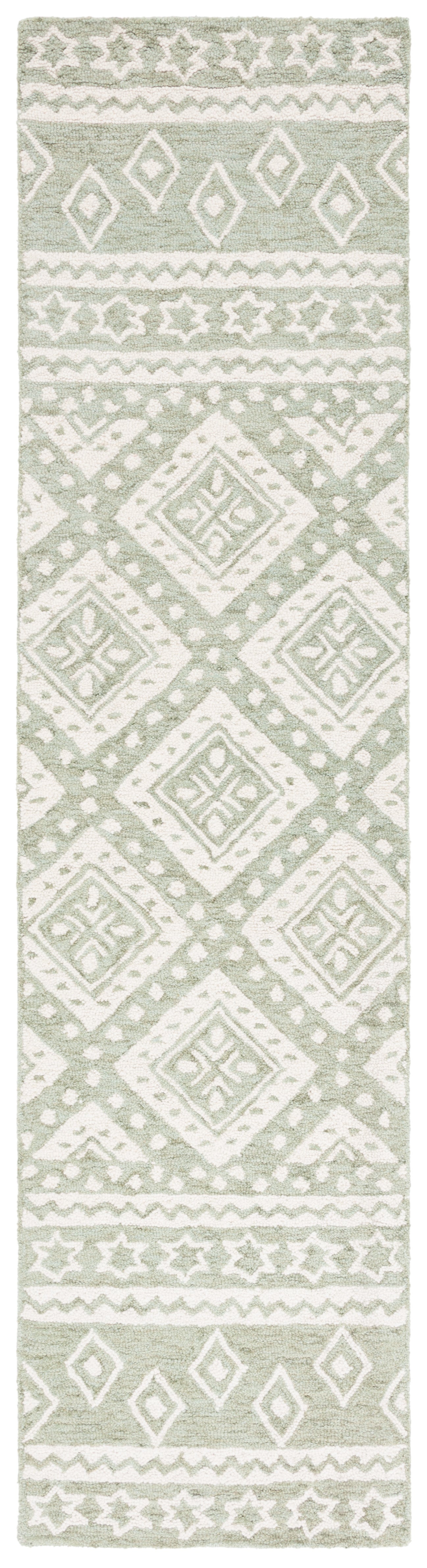 Safavieh Micro-Loop Mlp501W Sage/Ivory Rug.