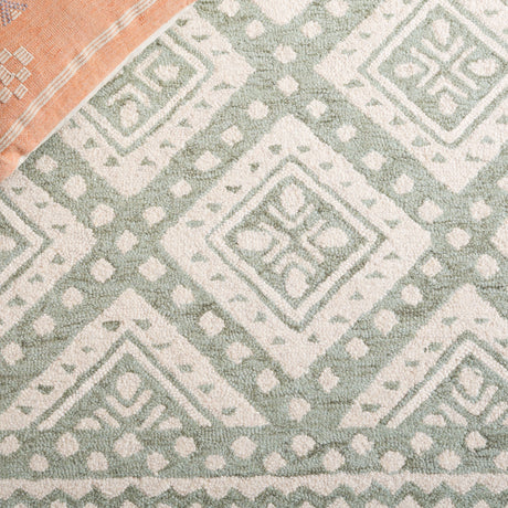 Safavieh Micro-Loop Mlp501W Sage/Ivory Rug.