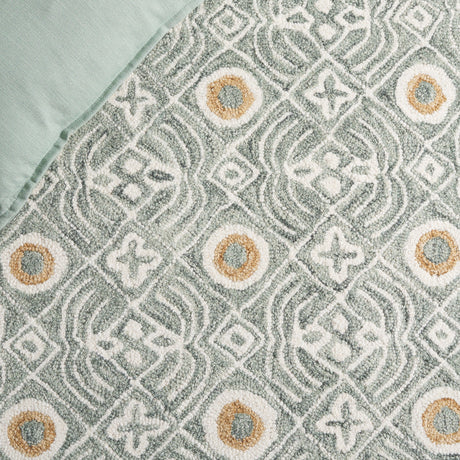 Safavieh Micro-Loop Mlp801Y Green/Ivory Rug.
