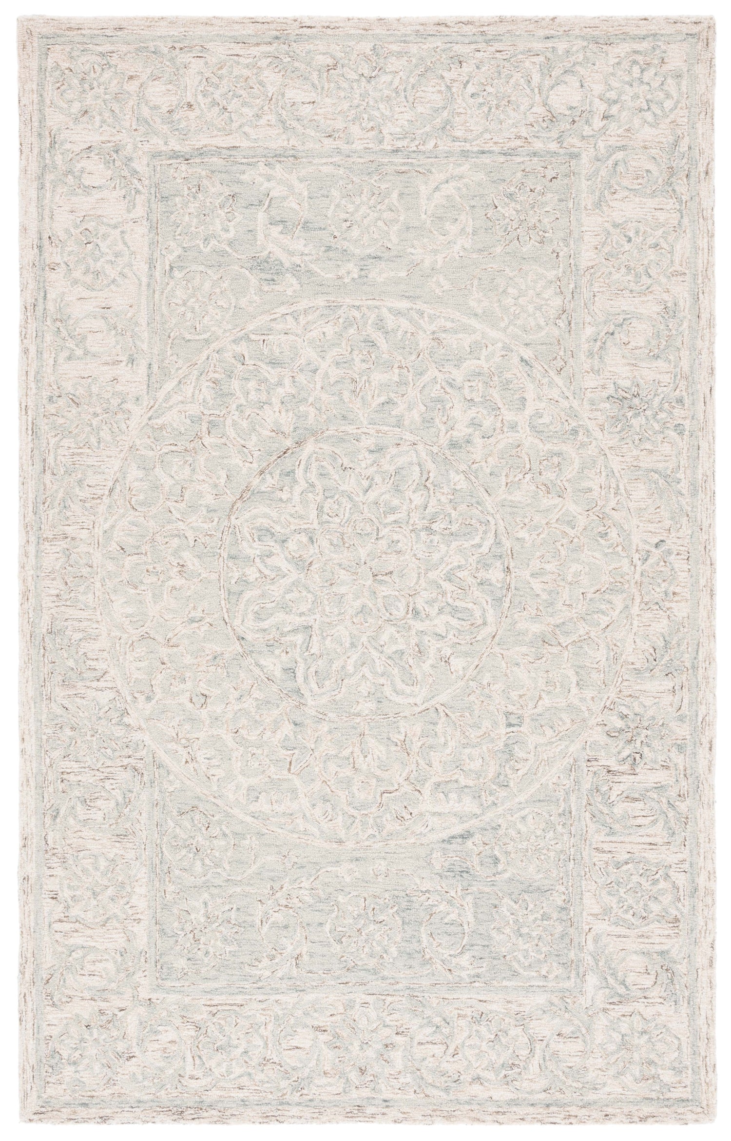 Safavieh Micro-Loop Mlp925L Light Blue/Beige Rug.