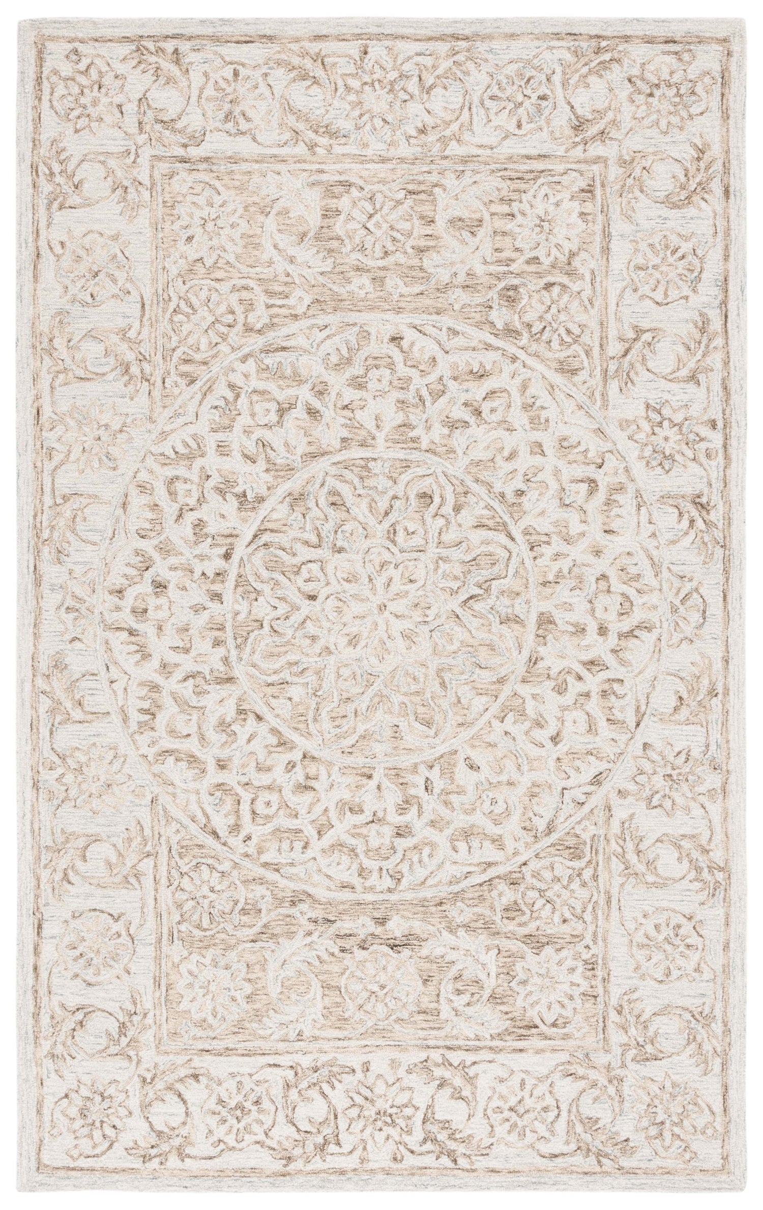 Safavieh Micro-Loop Mlp925T Brown/Light Blue Rug.