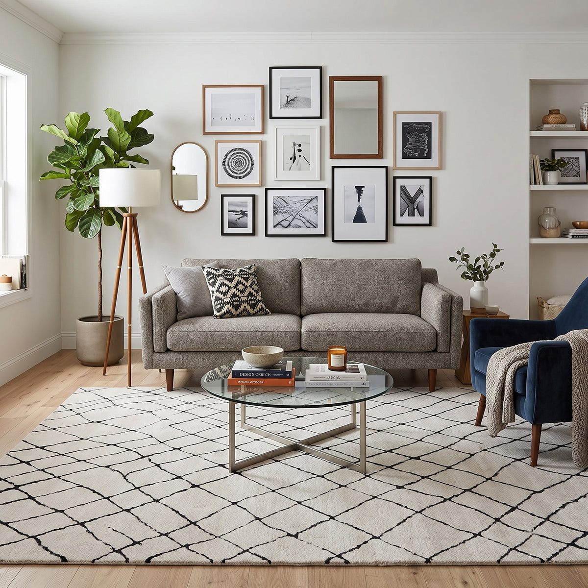 Amer Monotone MNT-3 White area rug - lifestyle view
