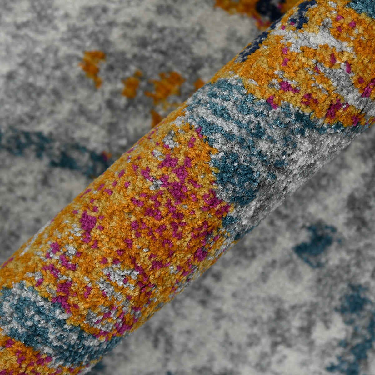Amer Montana MON-10 Orange / Blue area rug - color swatch view