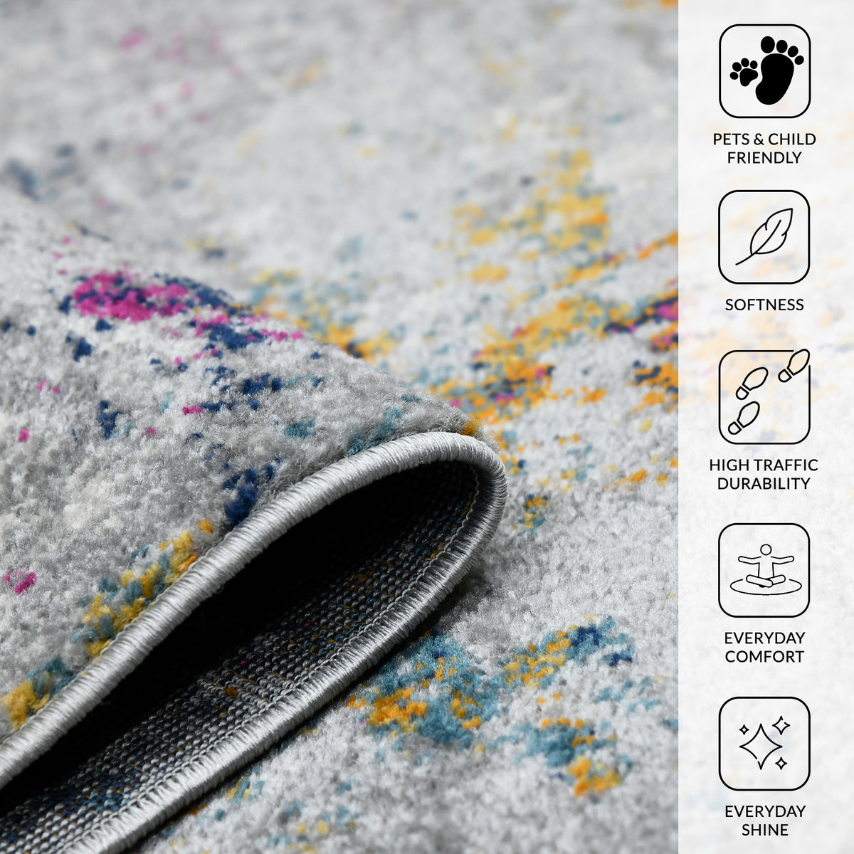Amer Montana MON-12 Blue / Pink area rug - infographic view