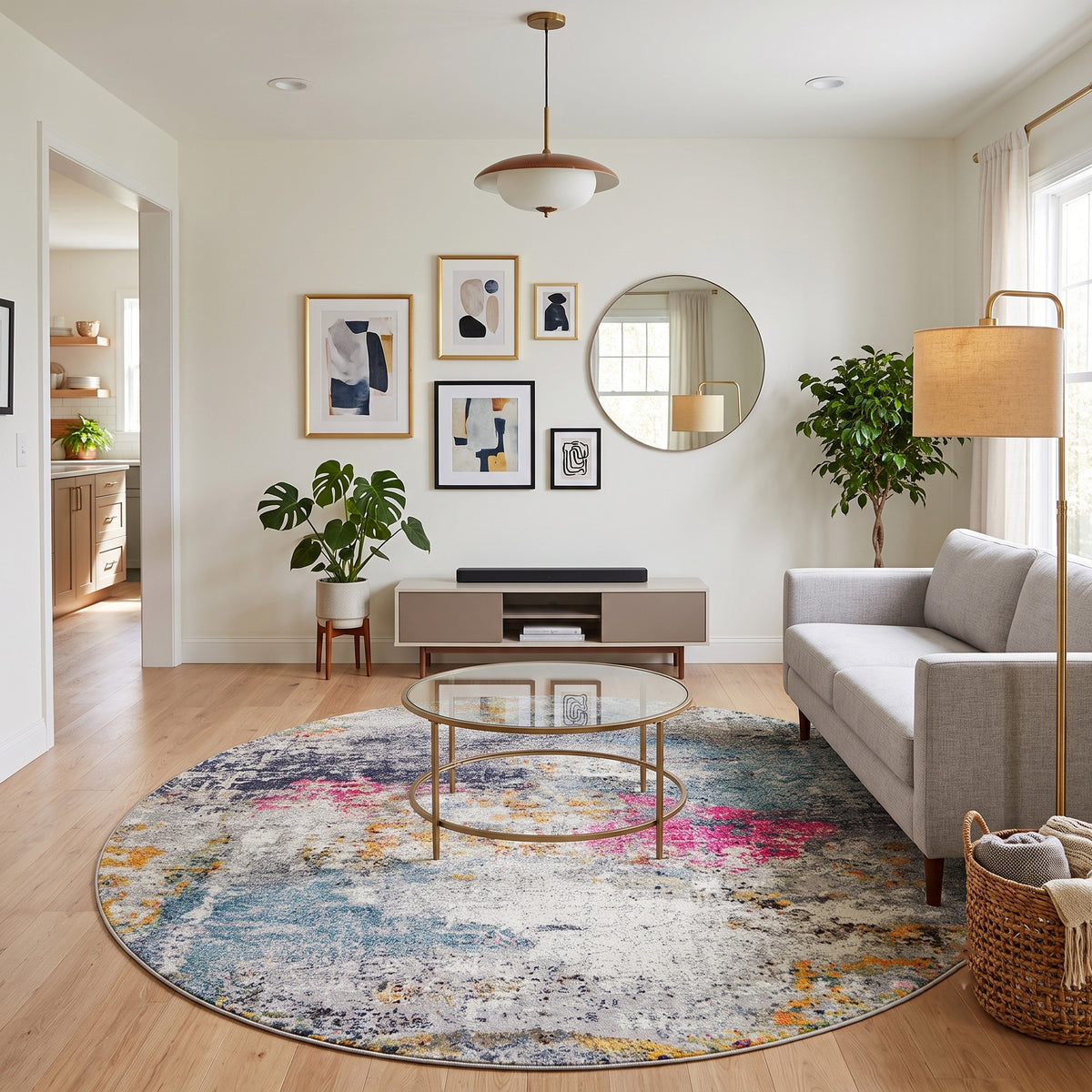 Amer Montana MON-12 Blue / Pink area rug - lifestyle view