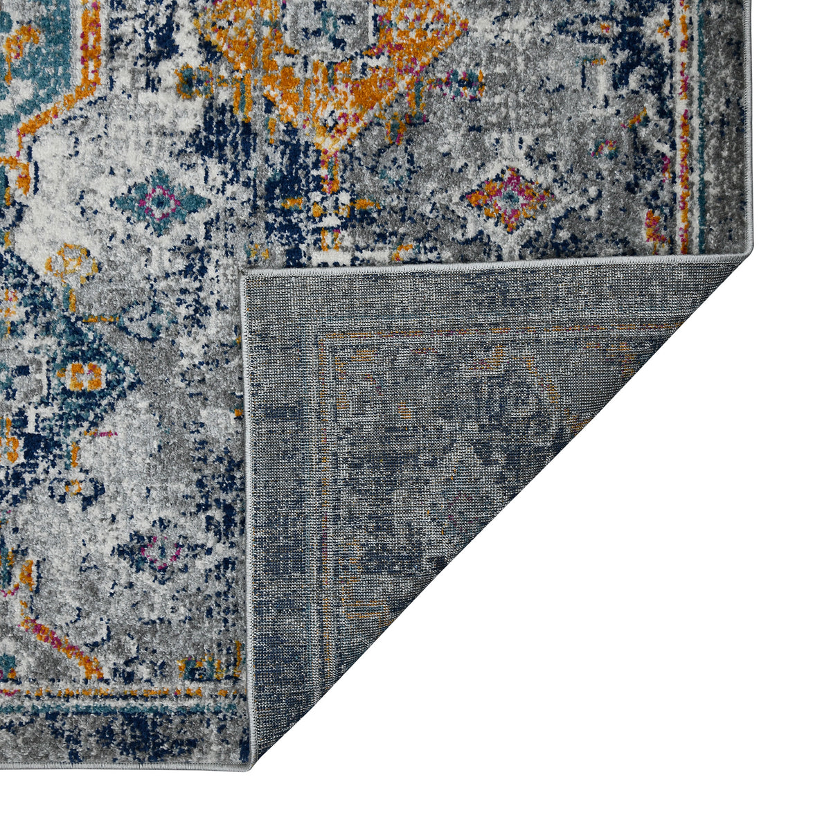 Amer Montana MON-13 Blue / Orange area rug - back view