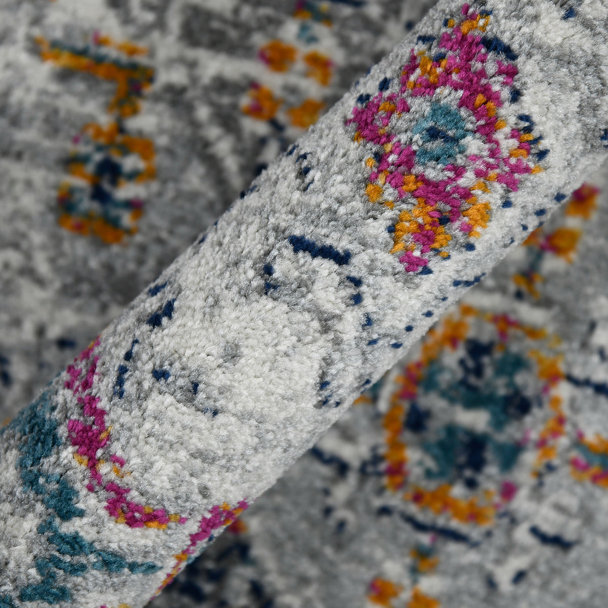 Amer Montana MON-13 Blue / Orange area rug - color swatch view