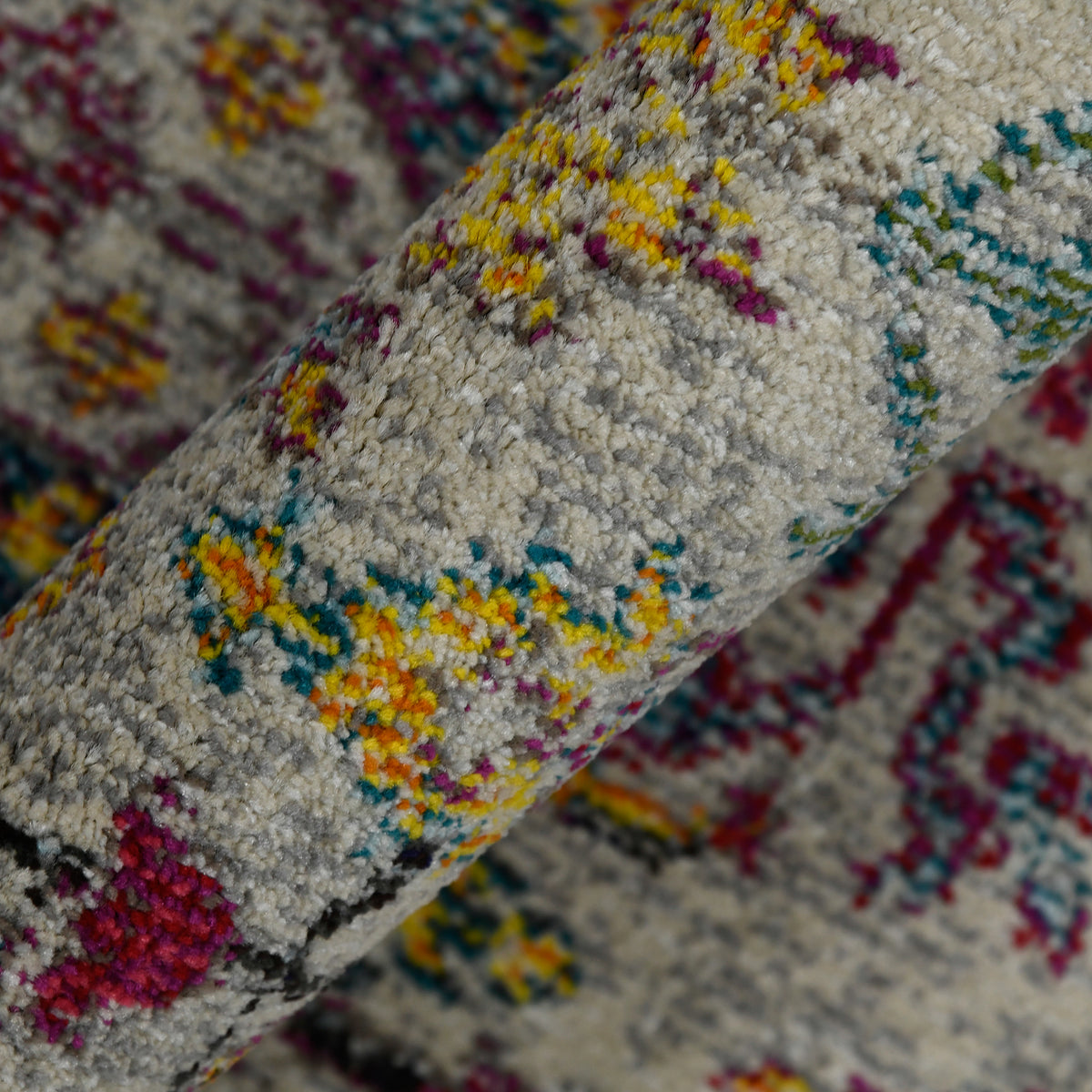 Amer Montana MON-3 Gray / Orange area rug - color swatch view