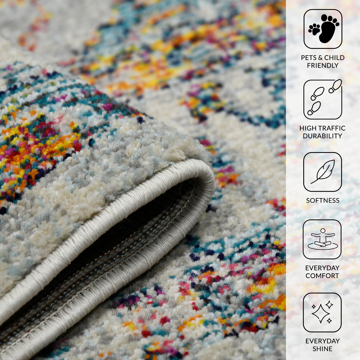 Amer Montana MON-5 Ivory / Orange area rug - infographic view