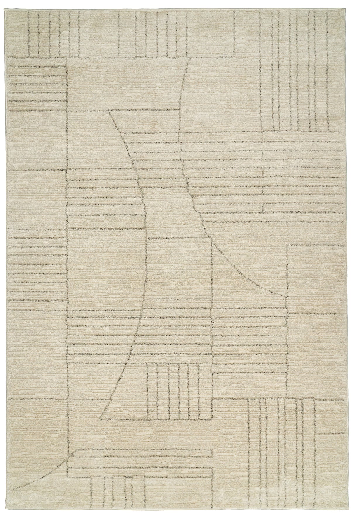 Dynamic Rugs Monroe 9800 Power Loomed Modern Beige/Grey Rug