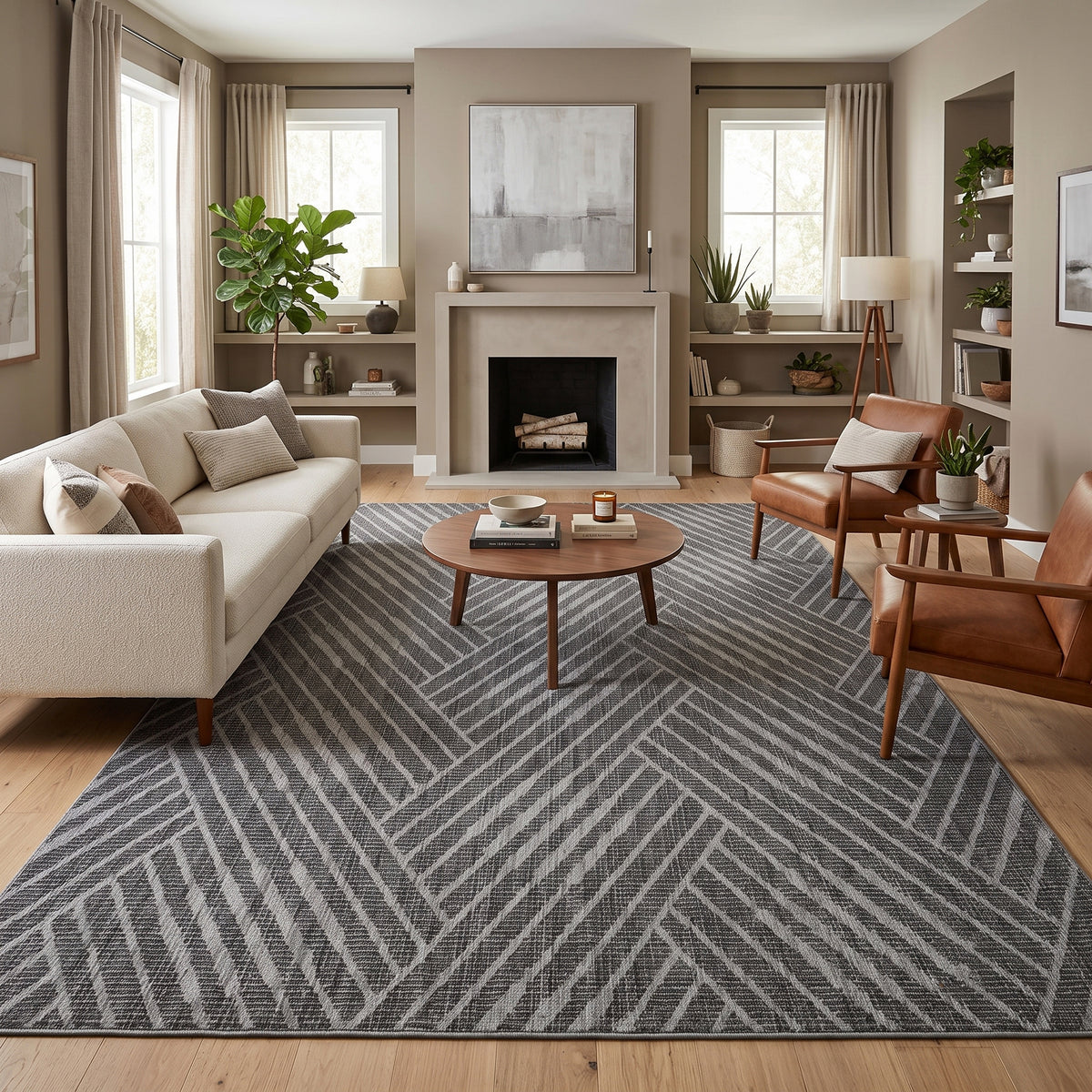 Amer Maryland MRY-2 Fossil Gray area rug - lifestyle view