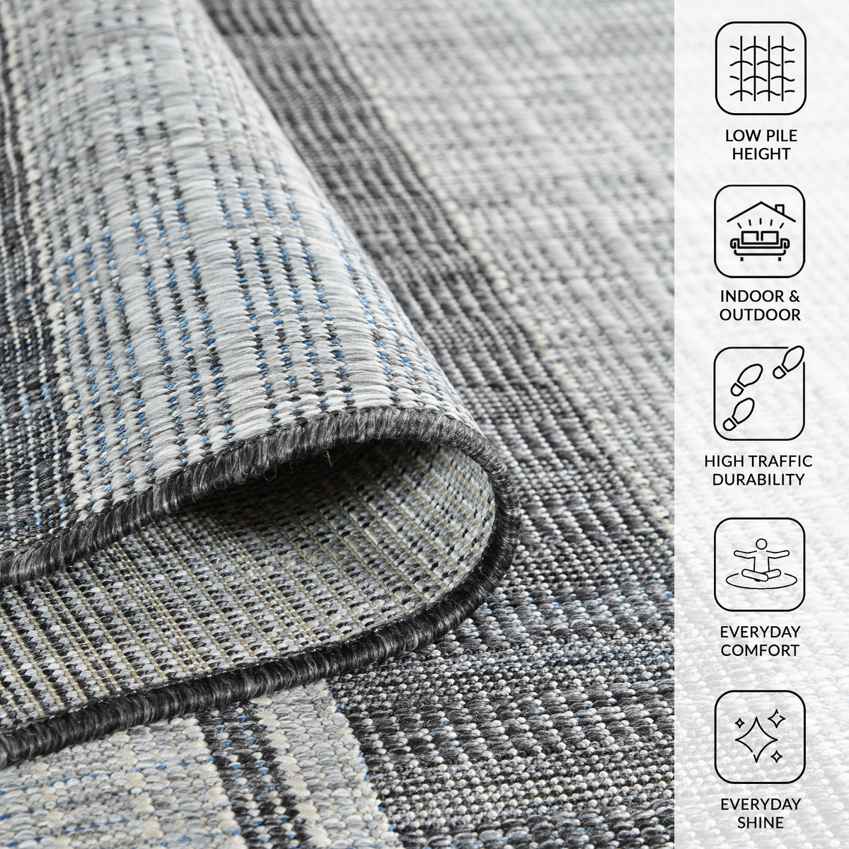 Amer Maryland MRY-7 Silver / Taupe Gray area rug - infographic view