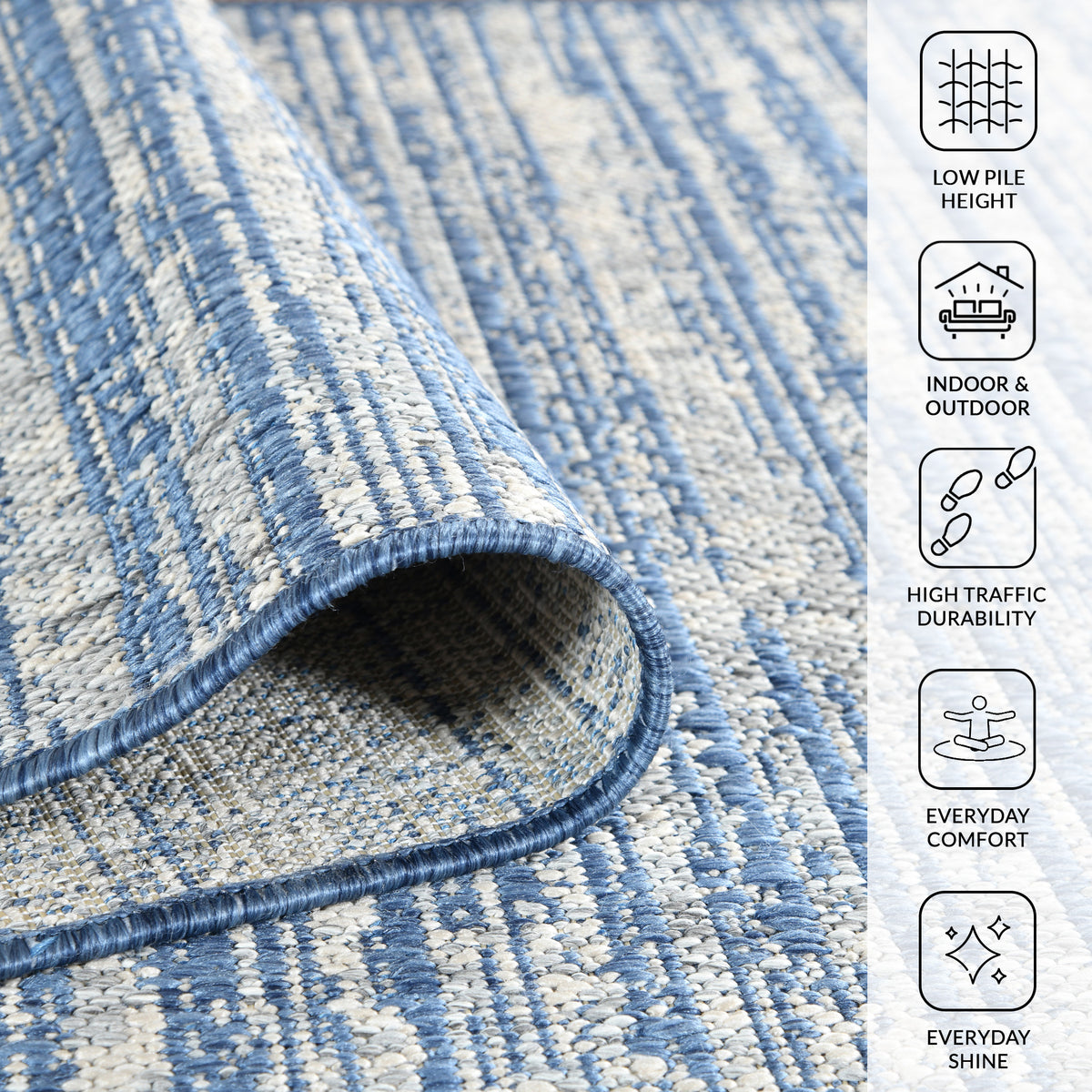 Amer Maryland MRY-8 Blue area rug - infographic view