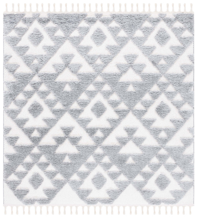 Safavieh Moroccan Tassel Shag Mts688G Grey/Ivory Rug.