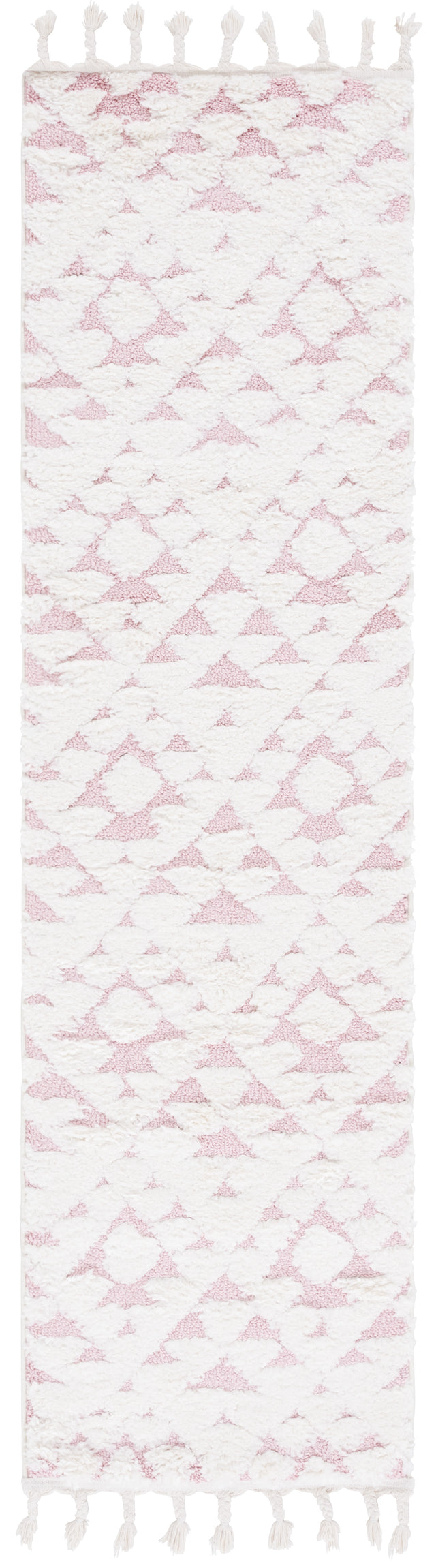 Safavieh Moroccan Tassel Shag Mts688U Ivory/Pink Rug.
