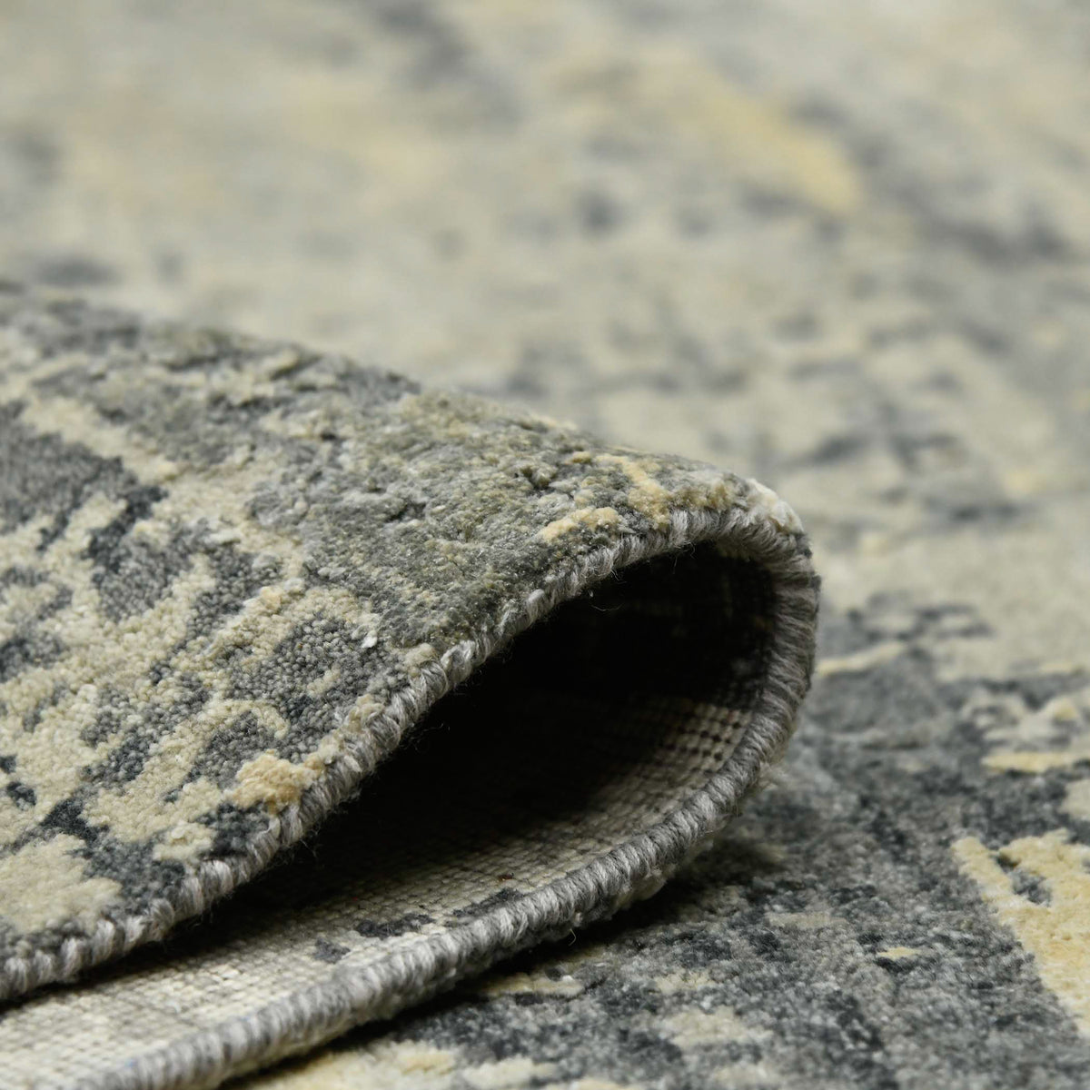 Amer Mystique MYS-47 Silver area rug - rolled view