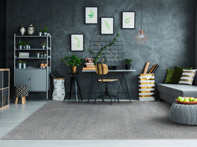 Dynamic Rugs Mysterio 12222 Dark Grey Rugs - room scene