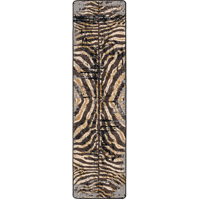 American Dakota Midnight Zebra Rawhide Rug
