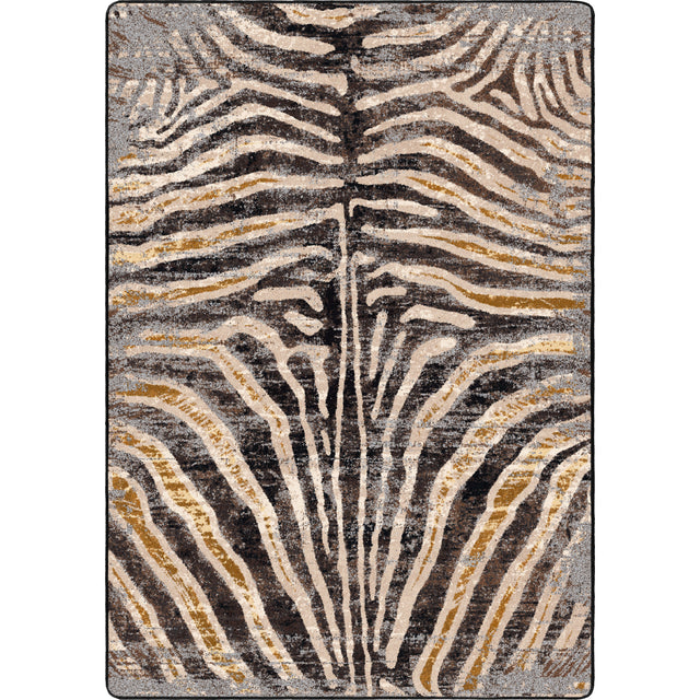 American Dakota Midnight Zebra Rawhide Rug