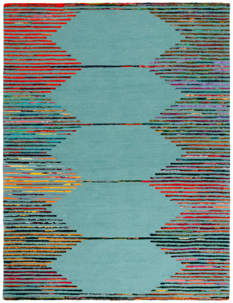 Safavieh Nantucket Nan605W Teal/Red Rug.