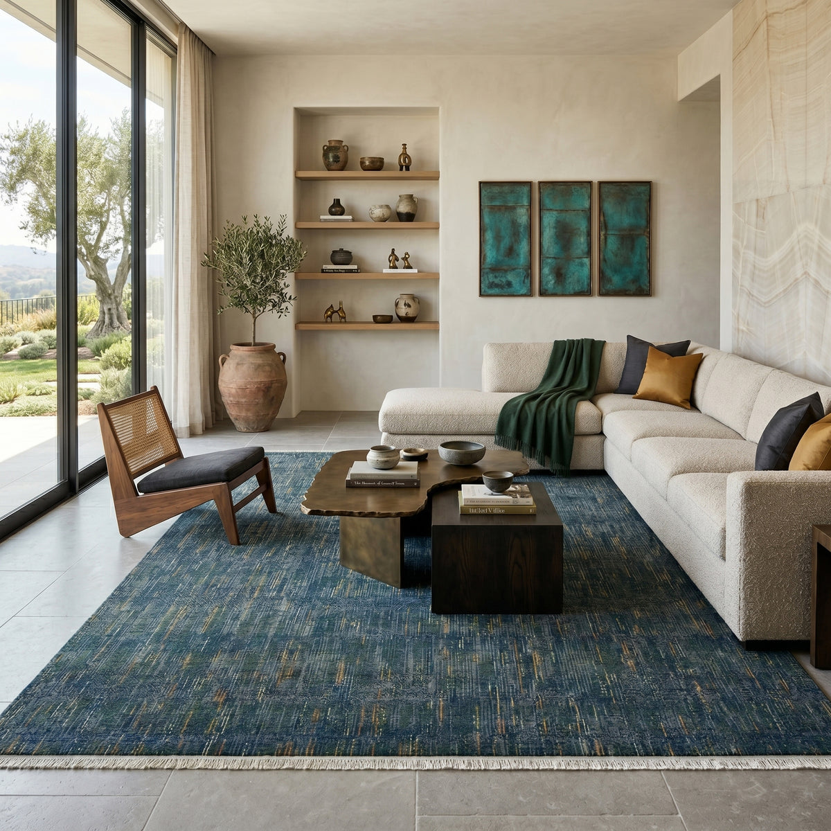 Amer Nashville NAS-14 Deep Green area rug - lifestyle view