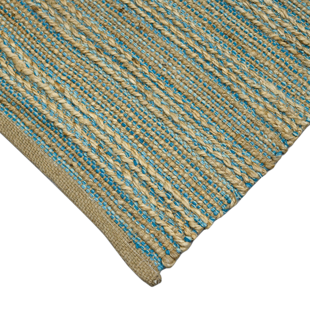 Amer Naturals NAT-1 Blue area rug - corner view