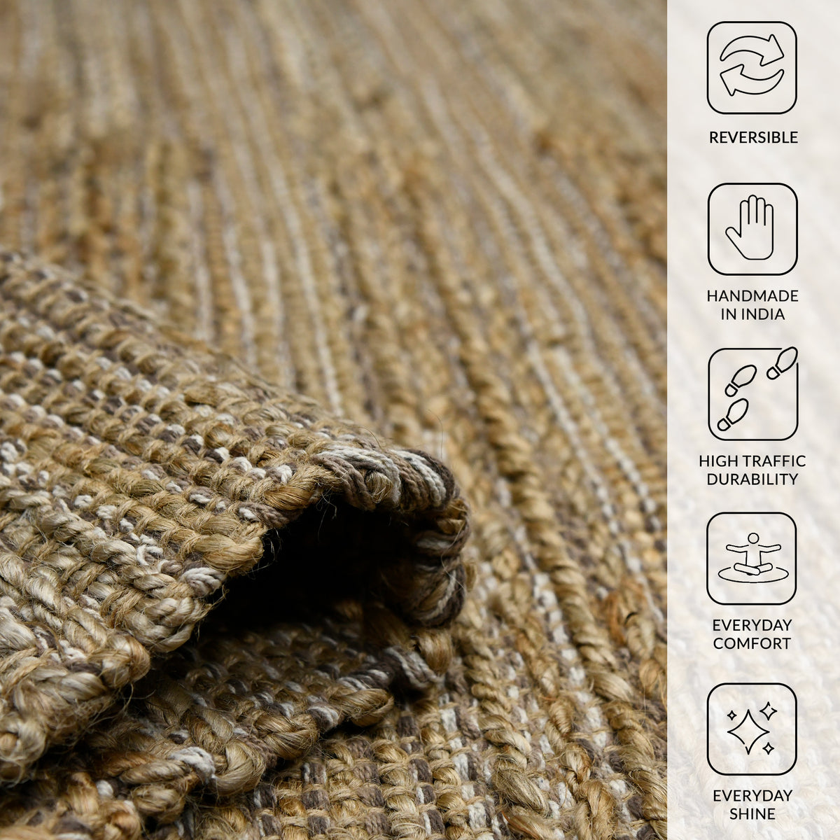 Amer Naturals NAT-2 Brown area rug - infographic view