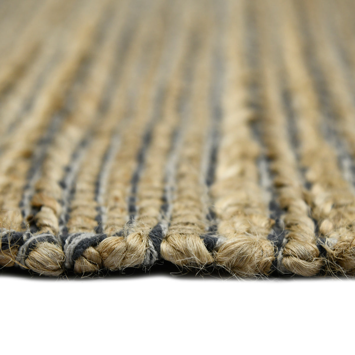 Amer Naturals NAT-6 Dark Gray area rug - profile view