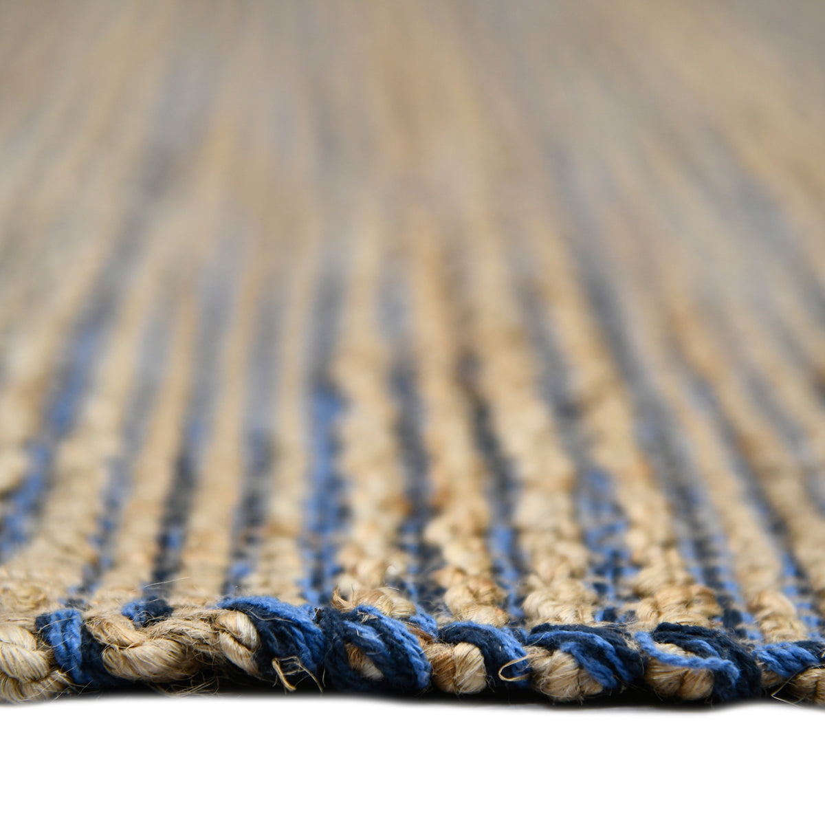 Amer Naturals NAT-7 Navy area rug - profile view