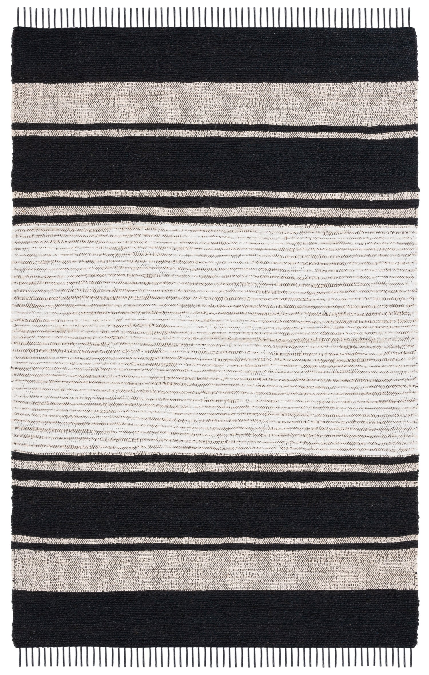 Safavieh Natural Fiber Nf203Z Ivory/Black Rug.