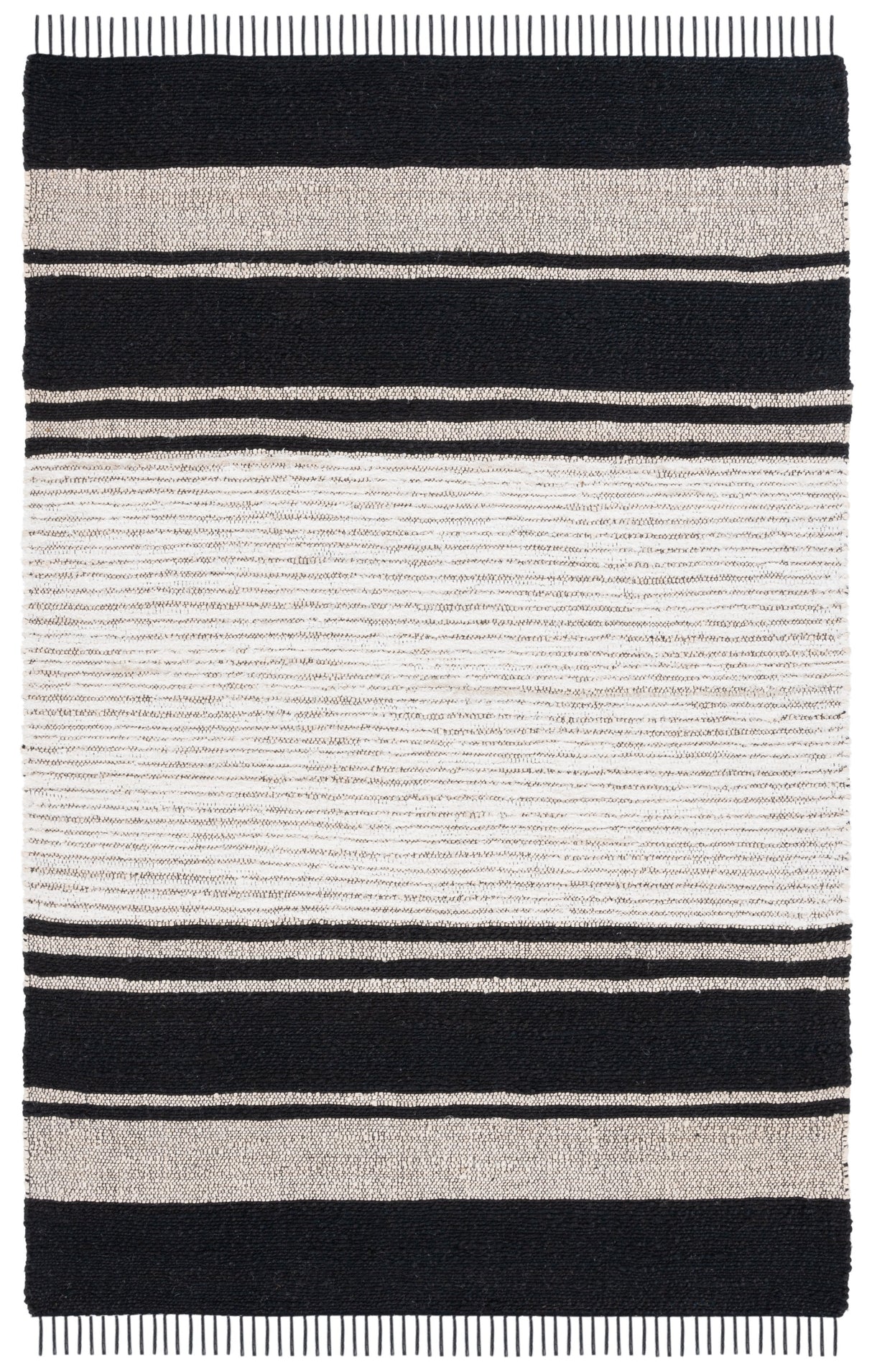 Safavieh Natural Fiber Nf203Z Ivory/Black Rug.