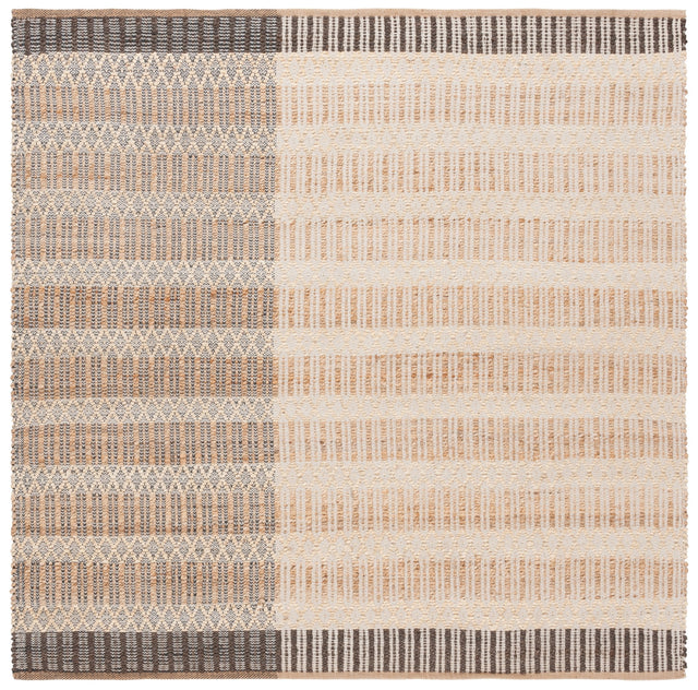 Safavieh Natural Fiber Nf852H Natural/Charcoal Rug.